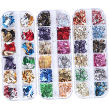 Goldfolien-Nagelkunst-Pailletten-Nagelflocken-DIY-Glitzer für Glitzerbastelzubehör