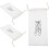 3Pcs White Ballet Shoe Bags with Drawstring Closure, Lint Material 1