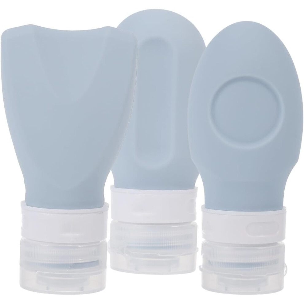 Hkhbjs 3Pcs Silicone Travel Containers Leakproof Toiletry Bottles Refillable Compact Portable