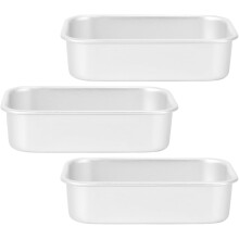 3-teiliges Backformen-Set, rechteckige Brotformen aus Aluminiumlegierung, vielseitig einsetzbar, einfach