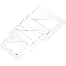3-teiliges Acryl-Schneidebrett-Set, dreieckige Form, kreative, einzigartige, wiederverwendbare Griffschablone
