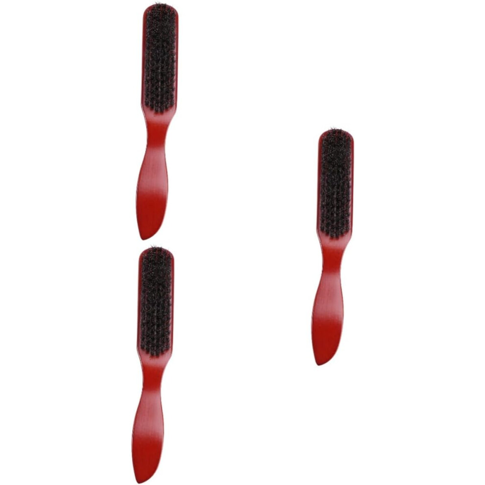 Hkhbjs 3Pcs Solid Wood Beard Brush For Men Styling Beard Brush Natural Bristles Cleaning And Grooming Routine