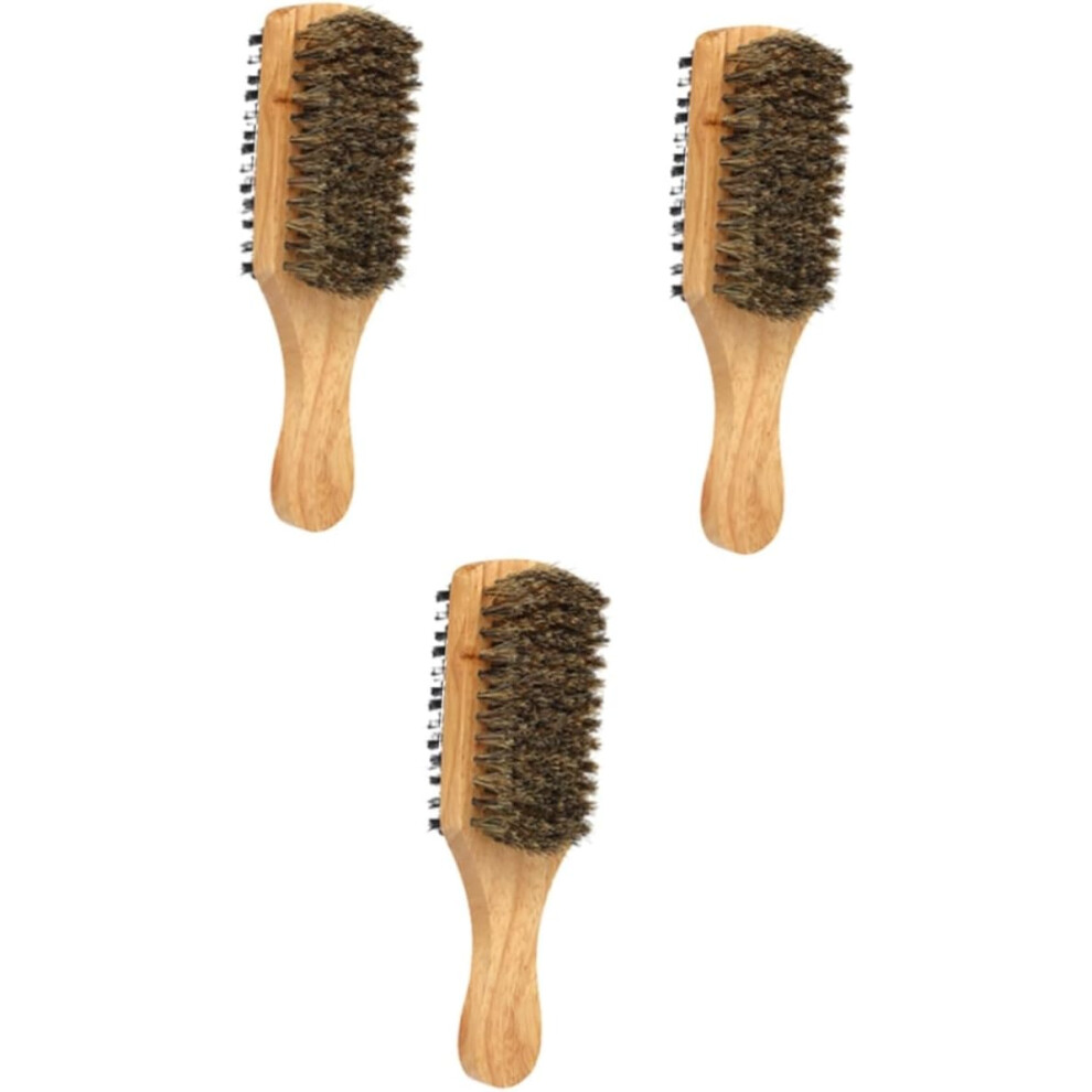 Hkhbjs 3Pcs Bristle Beard Brush Double-Sided Styling Maker Portable Beard Care For Men Bristles