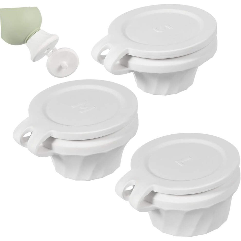 Hkhbjs 3Pcs Leak Bottle Cap Jar Covers For Bathroom Shower Gel Shampoo Lotion Dispenser Jar Lid Replacement