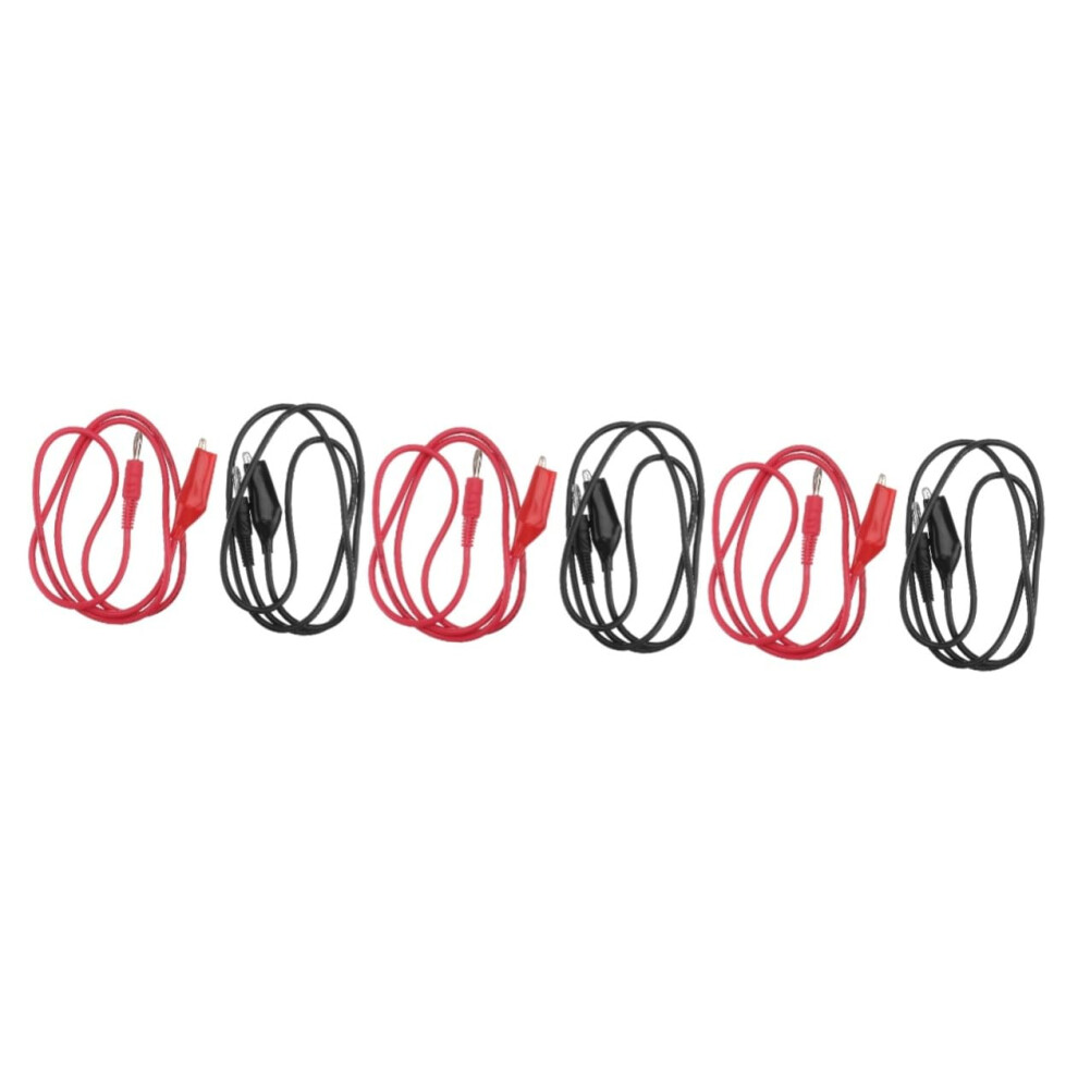 3Pcs Alligator Clips Test Line Lead Line Multimeter Test Leads Alligator Clips 5455468311994