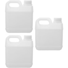 3 wiederbefüllbare Kunststoff-Wasserkanister à 1 l mit Deckeln, leichtes Design und ergonomischer Griff