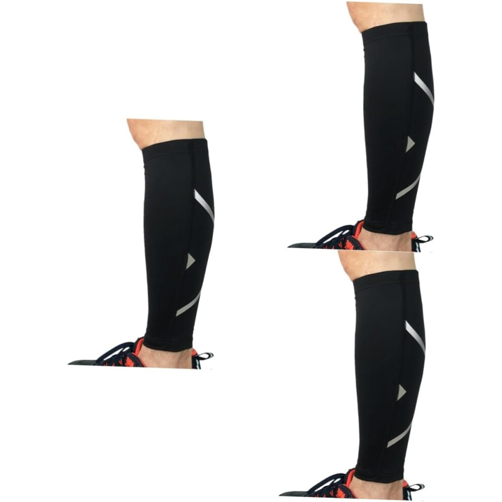 Hkhbjs Black 3Pcs Calf Compression Sleeve For Running Hiking Leg Protector Knee Support Sports Shin Guard