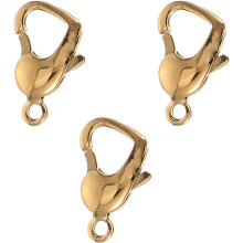 3 Stück goldene Edelstahl-Armbandverschlüsse mit Hundemotiv, DIY-Schmuckverbinder für die Herstellung von Halsketten
