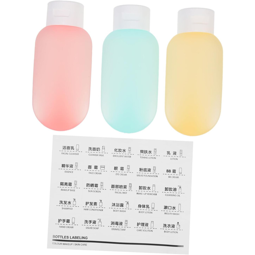 Hkhbjs 3Pcs Travel Bottles Empty Dispensing Bottles Reusable Liquid Dispensers