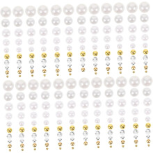 Nail Pearls Half Round Pearls and Rhinestone Flatback Charms for Nails Decorations for Party Wedding