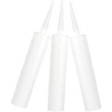 3 wiederverwendbare, leere Kunststoffkartuschen für Dichtungsmasse, 300 ml Fassungsvermögen, leicht zu dosieren