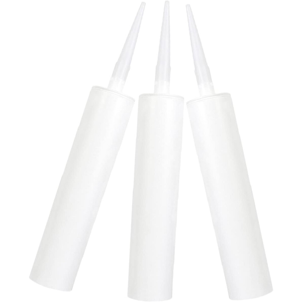3Pcs Reusable Plastic Empty Caulking Sealant Tubes 300Ml Capacity Easy Dispensing Caulk Tubes 5455468313493