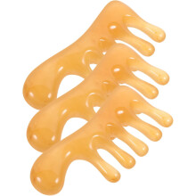 3er-Set Massagekämme aus Harz mit breiten Zinken zur Kopfhautmassage und Linderung von Juckreiz