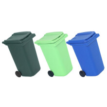 3 cubos de basura pequeños para escritorio, soporte de almacenamiento multifuncional, fácil de mover y acomodar.