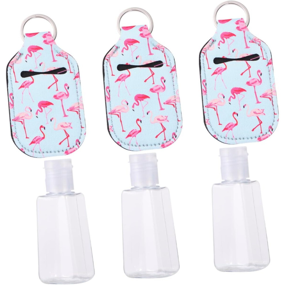 Hkhbjs 3Set Refillable Hand Bottle Keychain Holder Empty Bottle For Soap Lotion Covers