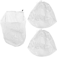3 bolsas de lavandería con cordón ajustable, diseño de malla, transpirables, de poliéster.