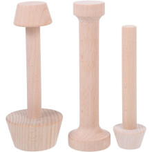 3er-Set DIY-Eierkuchenformen aus Holz, antihaftbeschichtet, leicht zu lösen