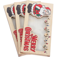 3er-Set Weihnachtsgeldhalter aus Holz, Kartenhalter, Geldausgabe, kreatives Weihnachtsgeschenk