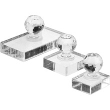 3-delige set oogschaduw-applicator, blush-applicator, compacte highlighter-applicator.
