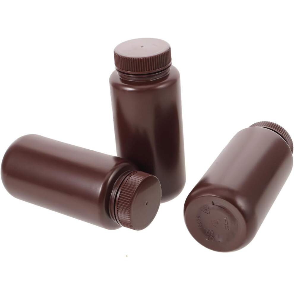 Hkhbjs 3Pcs 500Ml Plastic Chemical Bottles With Caps, Reagent Sample Containers