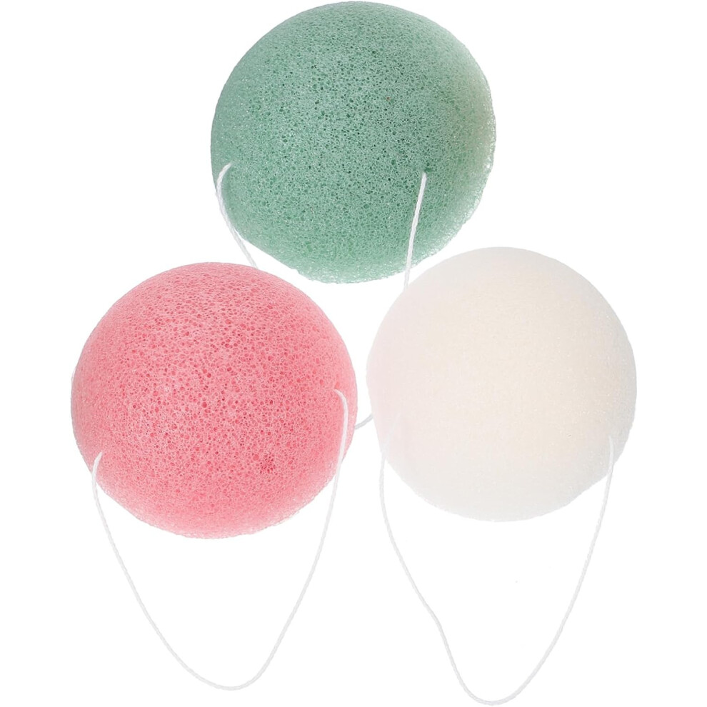 Hkhbjs 3Pcs Facial Cleansing Sponge Soft And Reusable Exfoliating Scrubber For Deep Cleansing