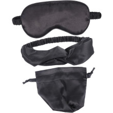 3er-Set Schlafmaske mit Haarband und Kordelzugbeutel für Mädchen, weicher Sonnenschutz für die Nacht, Haaraccessoires für Frauen