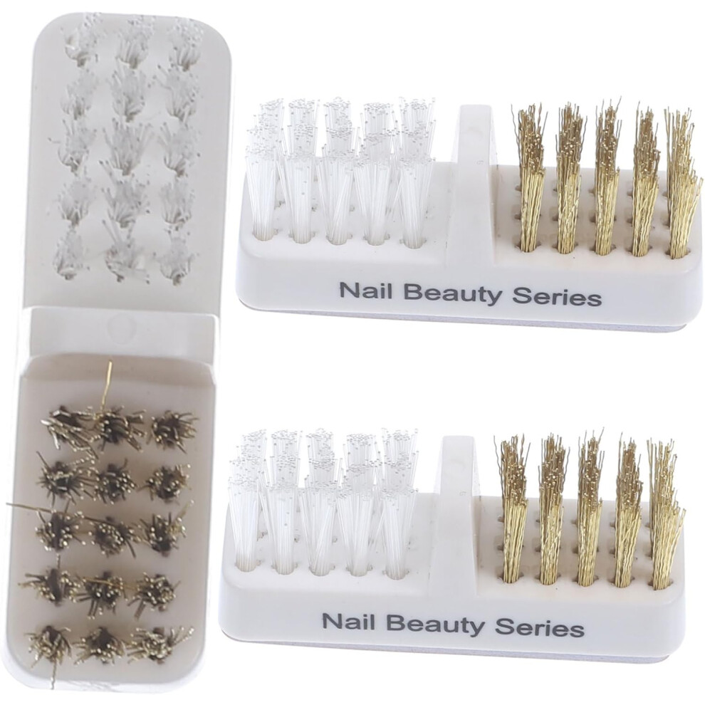 Hkhbjs 3Pcs Nail Art Cleaning Brush For Nail Drill Tools Cleaner Manicure Bit Brush