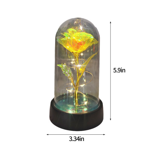 Galaxy Rose in Glaskuppel mit LED-Beleuchtung 2