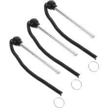 3 Stück Hantelscheiben-Stifte mit Zugseil M10 x 132 mm – Stifte für Fitnessgeräte und Kraftmaschinen