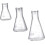 3pcs Glass Flask Conical Flask Laboratory Supply for Students Chemistry Experiment 1