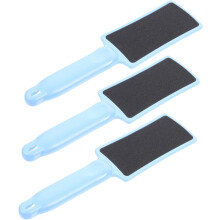 Lot de 3 râpes à pieds double face bleues carrées pour pédicure, élimination des callosités et des peaux mortes à domicile