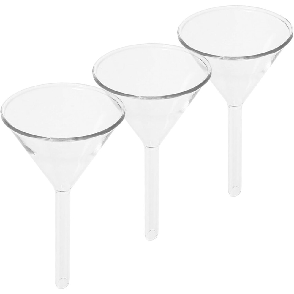 3Pcs 60Mm Glass Filter Funnels For Laboratory Use Scientific Wide Mouth Filling Funnels Sturdy Glass Set 5455468299810
