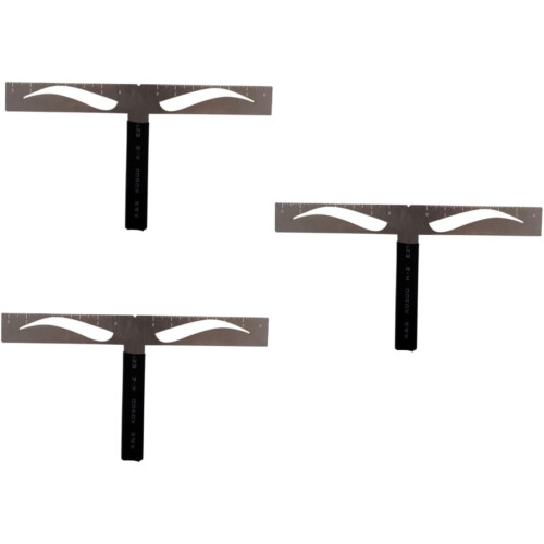 3pcs Eyebrow Ruler Stencil Kit for Brow Shaping Reusable Three-point Balance Positioning Tool