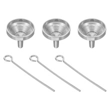 3 set di imbuti di ricarica per piccole bottiglie, imbuti di ricambio per polveri in acciaio inossidabile, leggeri e facili da usare