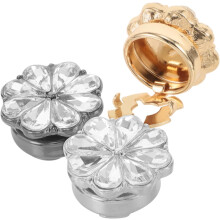 Lot de 3 boutons de manchette fleuris pour chemise, accessoires en alliage pour femme