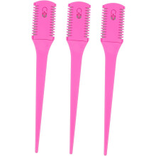 3-teiliges Set Haarausdünnungskämme, rosa Rattenschwanz-Haarschneider, Haarspitzentrimmerkämme