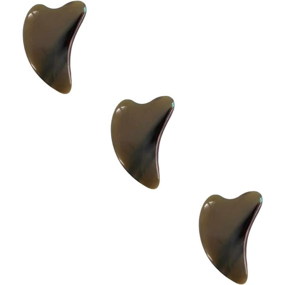 Hkhbjs 3Pcs Scraping Massage Board Guasha Board For Body Massage Ox Horn Massager Household Beauty Tool