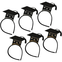 Mini-Doktorhut-Haarreif für den Schulabschluss, glitzernder Doktorhut