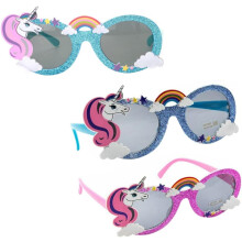 3er-Set Cartoon-Einhorn-Partybrillen, Brillen-Requisiten für Geburtstagsfeiern, formstabil und langlebig