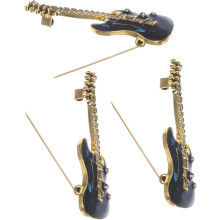 3er-Set Strass-E-Gitarren-Broschen, kompakte Emaille-Anstecknadeln zur Dekoration von Jacken, Hüten und Rucksäcken