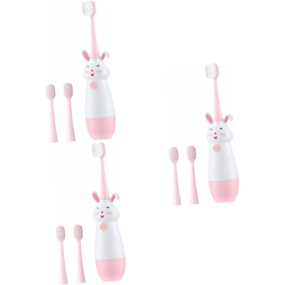 Hkhbjs 3 Sets Cartoon Shape Sonic Vibrates Boys And Girls Electric Toothbrush Rechargeable Electronic Toothbrush