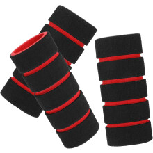 Lot de 3 manchons de protection en mousse pour barre de traction intérieure 100 mm, noirs et rouges, antidérapants, pour équipements de fitness