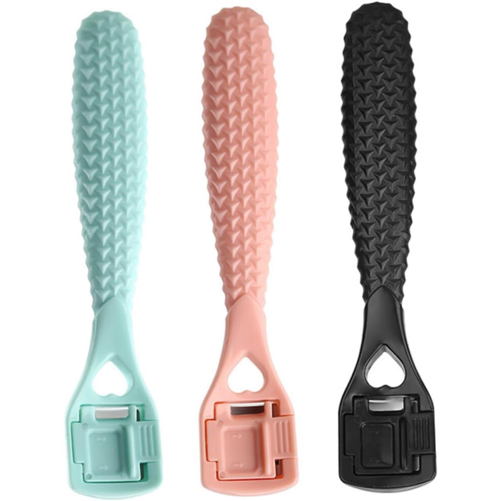 Hkhbjs 3Pcs Foot Scraper Callus Shaver Pedicure Knife For Dead Skin Foot Callus Remover Random Color