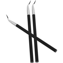Lot de 3 pinceaux eyeliner à manche long et biseauté pour une application précise. Outil de maquillage.
