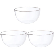 3-teiliges Set wiederverwendbarer Verdunstungsschalen aus Glas mit flachem Boden