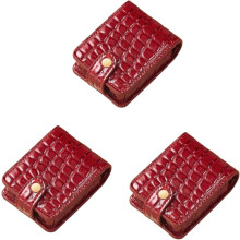 3-teiliges Kosmetikset aus PU-Alligatorleder: Reise-Kosmetiktasche, Make-up-Etui, Spiegel, kompakter Kulturbeutel für Damen