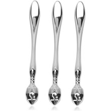 3pcs Portable Eye Applicator Metal Scoop for Professional Eye Massage in Silver Convenient