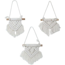 Makramee-Wandteppich-Set aus Baumwollseil, 3-teilig, im Boho-Stil