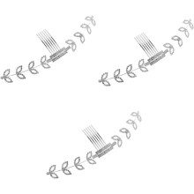 3 pezzi Pettine regolabile con strass per orecchie, fermaglio per copricapo, maschere, accessori per capelli