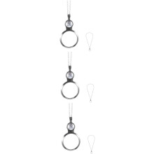 Collier loupe 3 pièces pour femme, pendentif loupe pour les amoureuses des livres et de la lecture